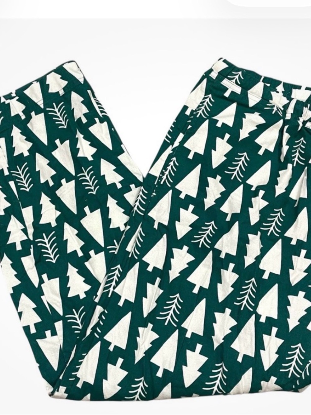 Hanna Andersson Winter Green Tree Print Flannel Pajama Pants NEW Medium & Large